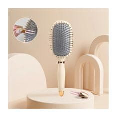 Flor de Cristal Vzduchový masážní kartáč na vlasy SCZ03K, odolný vůči vodě a teplu, s ergonomickou rukojetí, 23.5 x 9 cm