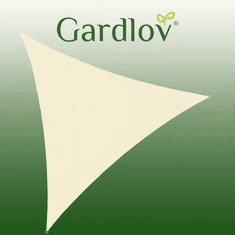 Gardlov Trojúhelníková sluneční plachta 4x4x4m, béžová, polyester + nerez, hustota 180g/m2