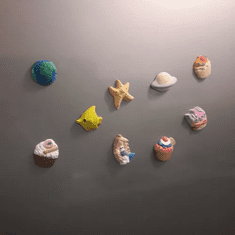 Kruzzel Kreativní sada DIY magnetů - Muffiny, plast + sádra, 18 x 14 cm