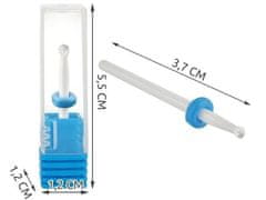 Iso Trade Keramická vykrajovátka pro nehtovou kůžičku, bílá, 1.2x1.2x5.5 cm, z oxidu zirkoničitého a nerezové oceli