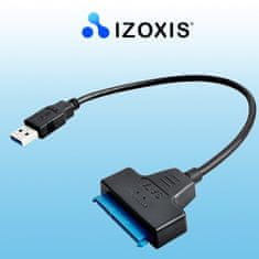 Izoxis Adaptér USB na SATA 3.0 s moderním chipsetem, LED indikací a Plug & Play systémem, kompatibilní s Windows/MAC OS/Linux