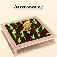 Kruzzel Dřevěné Puzzle 2v1 - Farma a Míčky, Vícebarevné, Rozměry 25 x 25 x 5,8 cm