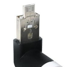 Iso Trade Mini Ventilátor microUSB USB 2W1, Černý, Plast, 9x3.9x4 cm