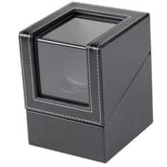 Flor de Cristal Automatický Rotátor pro Hodinky PD118, Černý Ekokůže, 12x13x16 cm