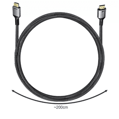 Izoxis HDMI Kabel 8K 2m, High Speed, Kov/PVC/Nylon, Bez Zamotání