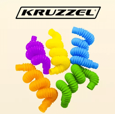 Kruzzel Senzorické trubičky pro hmatovou stimulaci a rozvoj motorických dovedností, vícebarevné, plastové, 15-51,5cm x 2cm