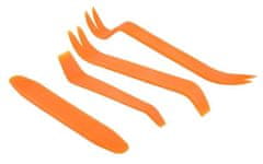 Xtrobb Sada 4 ks odstraňovačů čalounění, oranžová, plast, rozměry 19.2/1.8cm - 16/2cm - 12.3/1.7cm - 15/2cm