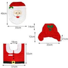 Ruhhy Vánoční koupelnový set - univerzální velikost, polyester, červená/bílá/zelená