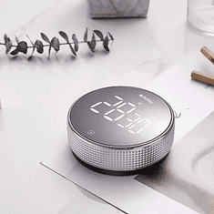 Ruhhy Digitální kuchyňská minutka s LED displejem a magnetem, černá, 7,7/7,7/2,6 cm