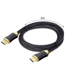 Izoxis HDMI 2.1 Kabel 8K 60Hz, 4K 120Hz, Délka 3m, Kovová Konstrukce