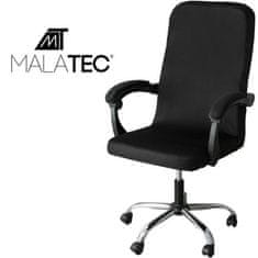 Malatec Univerzální potah na kancelářskou židli, černý, polyester, 80 cm výška opěradla