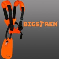 BIGSTREN Nastavitelný popruh pro křovinořez, černá/oranžová, PP/polyester/houba/kov, 120 cm