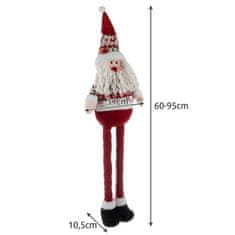 Ruhhy Teleskopický Vánoční Santa 95cm, červená/bílá, polyester