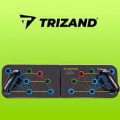 Trizand Multifunkční cvičební deska s držáky pumpačky 16v1, ABS/PP, 9/65/19.5 cm