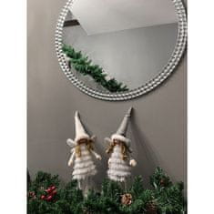 Ruhhy Vánoční figurka Víla v šedém oblečení, plast a polyester, 40x14x9 cm
