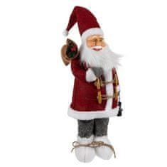 Ruhhy Vánoční figurka Santa Claus 45cm, šedá/červená/bílá, plast/plsť