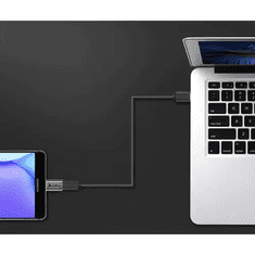 Izoxis Adaptér USB-C na Micro USB 2.0, Plug & Play, hliník/PVC, 2,3/0,6/1,1 cm