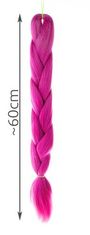 Soulima Syntetické copánky do vlasů, fialové, délka 60 cm, odolné vůči UV záření a vysokým teplotám