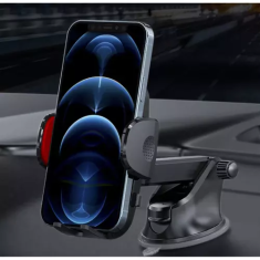 Xtrobb Držák na telefon do auta, černý plast, otáčení 360°, pro smartphony 4-7 palců