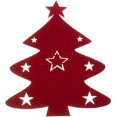Ruhhy Pouzdro na Příbory Vánoční Stromek, Červená Plstěná, 17x20 cm, Sada 12 ks