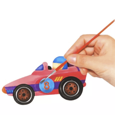 Kruzzel Kreativní sada DIY magnetů ve tvaru autíček, plast + sádra, 18 x 14 cm