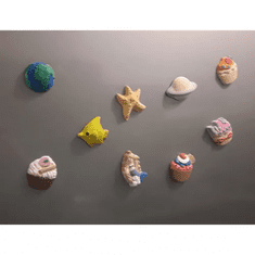 Kruzzel Kreativní sada DIY magnetů Mořská víla, plast + sádra, 18 x 14 cm