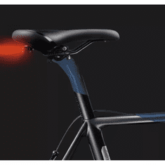 Flor de Cristal Cyklistické sedlo s větráním a světlem, černé, umělá kůže a pěna EVA, 28x15.5x7 cm