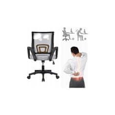 Flor de Cristal Otočná Kancelářská Židle KO25SZ s Mikrosítí, Nosnost 120 kg, Výška Sedadla 40-50 cm, Pětihvězdičková Základna