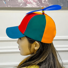 Malatec Baseballová čepice s vrtulí, vícebarevná, polyester a plast, 24 x 13 cm