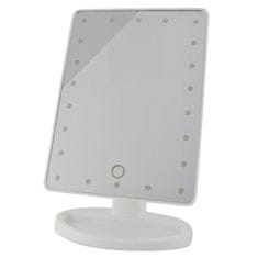 Soulima LED Zrcadlo s 22 diodami, nastavitelný sklon až 180°, napájení baterií nebo ze sítě