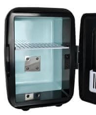 Ruhhy Přenosná turistická lednice 4L, černá, s funkcí ohřevu a chlazení, kompaktní konstrukce