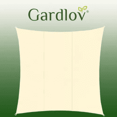 Gardlov Stínová Plachta 3,6x3,6m, Béžová, Polyester + Nerez, Hustota 120g/m2