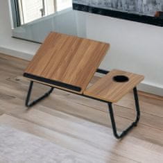 Flor de Cristal Skládací stolík pro laptop nebo tablet STL10WZ1, rozměry 56 x 32,5 cm, výška 23 cm, hmotnost 2,16 kg