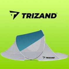 Trizand Plážový stan POP UP, modro-šedý, polyester, 220x120x90 cm