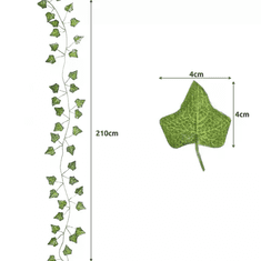 Gardlov Umělý Břečťanová Girlanda 25,2m, Zelená, 81 Listů