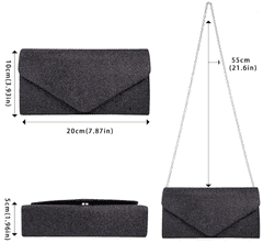 Camerazar Elegantní Černá Večerní Dámská Taška Přes Rameno, Lesklý Materiál