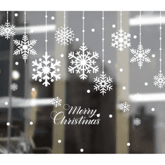 Ruhhy Vánoční samolepky na okna, PVC, sněhové vločky, 50x33 cm