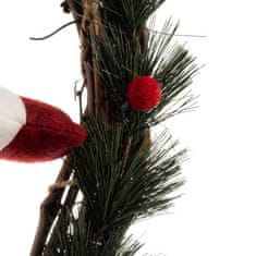 Ruhhy Vánoční věnec na dveře "Elf" 22350, bílá/červená/hnědá/zelená, dřevo/plast/polyester, 36x55x10 cm