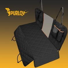 Purlov Autopotah pro psa MP5403, vodotěsný a protiskluzový, černý, 140/209 cm