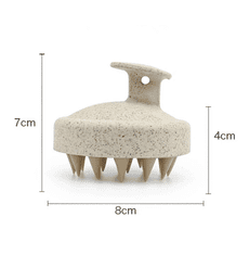 Camerazar Silikonový masážní kartáč na mytí pokožky hlavy, modrý, velikost 10x5 cm