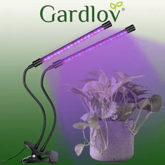 Gardlov LED Lampa pro růst rostlin, 20W, 2 ks, s časovačem a dálkovým ovládáním, vodotěsná