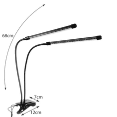 Gardlov LED Lampa pro růst rostlin, 20W, 2 ks, s časovačem a dálkovým ovládáním, vodotěsná