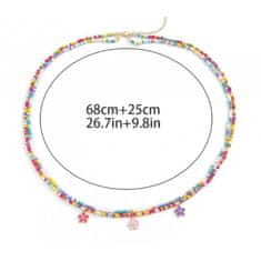 Flor de Cristal Řetěz BODY CHAIN KWS11, Délka 68+25 cm, vyroben ze slitin obecných kovů bez niklu a chromu