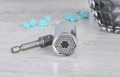 BIGSTREN Univerzální nástrčný klíč 7-19mm, chrom-vanadiová ocel CR-V, s adaptérem pro šroubováky/vrtačky