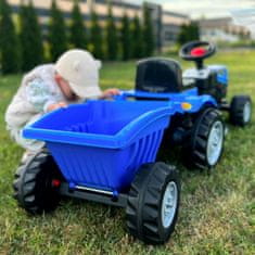 WOOPIE Woopie Traktor Na Pedály Farmer Gotrac Maxi Plus S Přívěsem Modrý Tichý