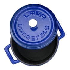 Lava Litinový mini hrnec kulatý 10 cm - modrý