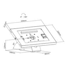 Maclean Reklamní držák na tablet , stěna/stůl se zámkem, 9,7&quot;-11&quot;, iPad/iPad Air/iPad Pro, Samsung Galaxy Tab A/Tab A7/T