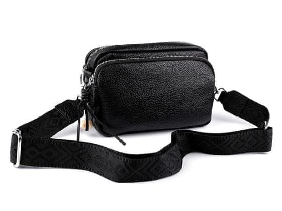 Kraftika 1ks černá dámská / dívčí kabelka crossbody 22x15 cm