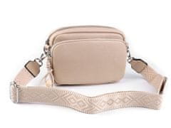 Kraftika 1ks béžová světlá dámská / dívčí kabelka crossbody 22x15