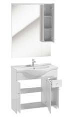 Deftrans Koupelnová skříňka s umyvadlem 85 bílá a zrcadlem LED MARO